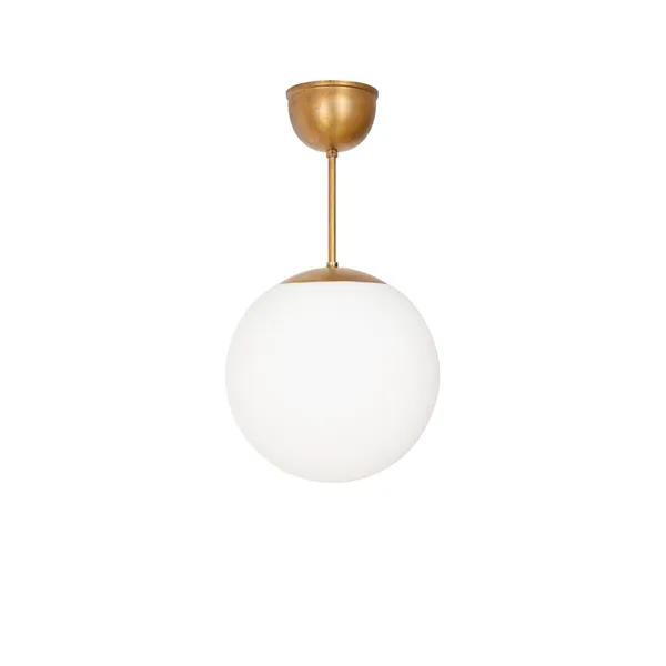 Funkis Glob pendel, Vit matt-råmässing Ø25 cm